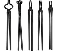Set di pinze da fabbro per incudine, set da 5 pezzi, include pinze piatte e pinze a mascella quadrate e pinze per bulloni, pinze a lama e pinze a mascelle lupo.