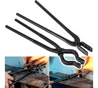 Set di pinze da fabbro Pinze per la fabbricazione di coltelli Pinze a ganascia di lupo e pinze a V-Bit Starter Principiante Kit di attrezzi per forgia con morsa per incudine da fabbro
