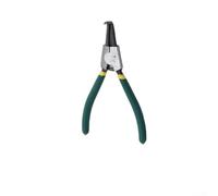 Set di pinze di precisione per anelli a scatto da 17,8 cm, punte dritte e piegate, uso interno/esterno, in acciaio robusto per riparazione tecnica e auto (esterno piegato)