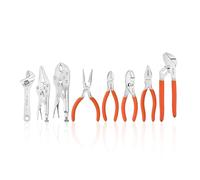 Set di pinze e chiavi ValueMax da 8 pezzi, include Linesman, autobloccanti, a becchi lunghi, a snodo, a, a slittamento Officina, garage