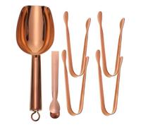 Set di Pinze e Paletta per Ghiaccio in Acciaio Inox Versatile | Cereali e Cubetti di Zucchero, Uso in Cucina e Tè Freddo, Finitura Oro, Set Multifunzione