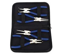 Set di pinze elastiche professionali Ejoyous, 4 pezzi da 175 mm, dritte e curve, esterne e interne, con molla di ripristino interna