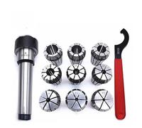 Set Di Pinze ER25, Morsetti A Molla, 9 Pezzi, MT2 ER25 M12, 1 Pezzo, Chiave ER25, Mandrino Portapinza, Cono Portautensili Morse Per Fresatura CNC, Tornio Portautensili per Fresatura(MTB4-ER25 (9Pcs))