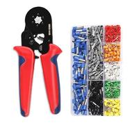 Set di pinze for crimpare cavi isolati 0,25-10 mm² Kit ghiere a cricchetto autoregolabili Terminali tubolari Strumento serraggio