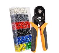 Set di pinze for crimpatura, cassetta degli attrezzi, connettori terminali a perno, mini cricchetto regolabile, utensili esagonali for elettricisti YE 10-6(YE 10-6 1900)