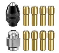 Set di pinze for mandrino compatibile con Dremel, 1/32 pollici a 1/8 di pollice 4486 di ricambio senza chiave con set di dadi di ricambio for trapano rotante
