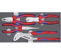 Set di pinze KNIPEX 00 20 01 V17 "Basic Chrome", 4 pezzi, con inserto in schiuma NEW