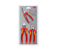 SET DI PINZE KNIPEX 00 31 30 BK V02 - Acciaio, Taglio di precisione, Manico isolato VDE