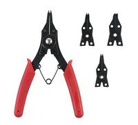 Set di Pinze per Anelli a Scatto 4 in 1,Pinze per Anelli di Sicurezza,Snap Ring Pliers,Pinze ad Anello di Fissaggio Con 4 Ganasce Intercambiabili Per Rimuovere Anelli Elastici