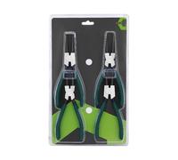 Set di pinze per anelli elastici - Set di 4 pinze per anelli di sicurezza con punte dritte e curve, strumento di rimozione da 7 pollici per anelli interni ed esterni, moto, fai da te, officina