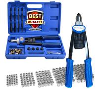 Set di pinze per dadi per rivetti professionali Set di rivetti ciechi Rivettatrice per dadi filettati Rivettatrice per dadi M5-M12 con 150 dadi per rivetti