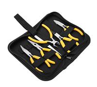 Set di Pinze per Gioielli - Kit di Strumenti Professionali da 5 Pezzi, Set di Perline Tonde con Naso Piegato, Kit Fai-da-Te per la Fabbricazione
