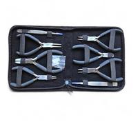 Set di pinze per la creazione di gioielli, custodia con cerniera, strumenti per la creazione di gioielli, strumenti per perline, pinze a becco piatto, pinze a becco piatto, idee regalo, 8 pezzi, PTL ®