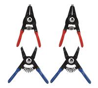 Set di pinze per mini anelli elastici da 4 pezzi, pinze per anelli elastici caricati a molla per anelli interni ed esterni, strumento universale in metallo per la riparazione