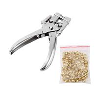 Set di pinze per punzonatura, Kit di Attrezzi con 100 Occhielli e pinze per Buchi in Pelle, Tessuto, Cintura, Vestiti