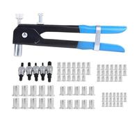 Set di Pinze per Rivettare Kit di dadi for rivetti da 86 pezzi M3-M8 + utensile for for + mandrini for, strumento riparazione, pinza for crimpatura, inserto for for a testa piatta