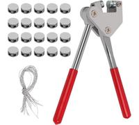 Set di pinze per sigilli da 165 mm, in acciaio, con 20 sigilli (10 mm) e 20 fili di sigillatura, per bombe rotonde, diametro 8 mm - 10 mm