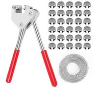 Set di Pinze per Sigilli in Piombo Pinza per Piombatura con 130 Guarnizioni di Piombo Rotonde (8 10mm) e 40M Filo di Sigillatura per Contatori Dell'acqua e le Apparecchiature