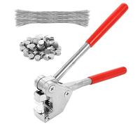 Set di pinze per sigillo, 165 mm, con 60 sigilli e filo di piombo, per contatori elettrici, contatore del gas, robusta pinza in plastica di colore rosso, strumento di tenuta professionale con