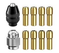 Set di pinze per trapano senza chiave con codolo a 3 ganasce da 1/32" a 1/8", dimensioni del gambo