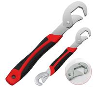 Set di pinze per tubi regolabili, 31 cm, con profilo dentato a 3 lati per una presa antiscivolo, impugnatura ergonomica per riparazioni domestiche, auto e installazione(C)