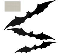 Set di pipistrelli 3D per Halloween - 3 pezzi di decorazioni per pareti e finestre