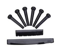 Set di piroli per ponte chitarra acustica, colore: nero