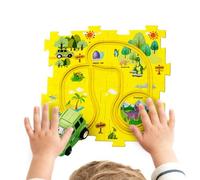 Set di pista da corsa per auto puzzle | Vassoio interattivo alimentato a batteria - Circuito auto con pista puzzle - Per ragazzi ragazze apprendimento compleanno