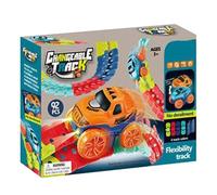 Set di pista per auto - Set di pista da corsa per, Giocattoli Educativi Interattivi per auto, Veicolo Interattivo con Luce a LED, Giocattolo del Veicolo DIY per Ragazzi E