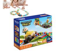 Set di Piste da Corsa Automobile - Set di edifici di Montagne Russe - Pista da Corsa Automobile, Flessibile per loop.ES, Rampe, Pista da Corsa Lungo Roll Up CLAS