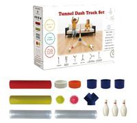 Set di piste da corsa con tubi trasparenti, giocattolo sensoriale per | Include uno splitter a Y, palline e mini pin da bowling e una rampa interattiva per auto per bambini