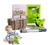 Set di piste per auto per bambini con puzzle - - Giocattoli educativi sensoriali per 3 4 5 6 bambini per bambini di 7 anni, piste di puzzle di dinosauro | Giocattoli rompecab