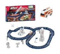 Set di piste spaziali: giocattolo da corsa di assemblaggio elettrico