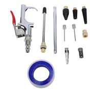 Set di pistole di soffiaggio per ugelli ad aria da 13 pezzi a 2 vie, connessione rapida NPT da 1/4" Include aghi di gonfiaggio per ugelli per il gonfiaggio della pulizia del