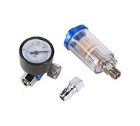 Set di pistole pneumatiche spray 1/4 ", mini regolatore di pressione dell'aria con filtro per trappola per acqua in linea - Poly Bowl, Auto Drain