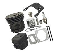 Set di pistoni e cilindri da 45 mm adatti for 353 340 346 346XP 350 351 345 Kit di ricostruzione del motore della motosega con bullone di scarico e silenziatore