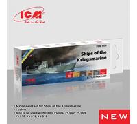 Set Di Pittura Acrilica Per Navi Della Kriegsmarine Icm 3029 Modello