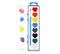 Set di pittura ad a forma di cuore, lavabile, set portatile per scarabocchiare, per ragazze, principianti, scuola, scuola, casa, lezioni d'arte, San , feste di compleanno