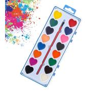 Set di pittura ad a forma di cuore, materiale da disegno lavabile, per principianti ompleanno, scrapbooking, lezioni d'arte, San , feste, riunioni di famiglia
