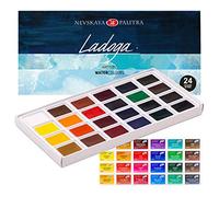 Set di pittura ad acquerello - 24 colori vivaci e trasparenti - per studenti e artisti professionisti - Ladoga di Nevskaya Palitra dalla Russia