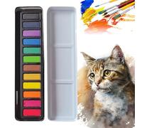 Set di Pittura ad Acquerello a 12 Colori, Idee Creative per Adulti, Bambini e Principianti - Quaderno di Acquerello Facile e Intuitivo, Ideale per Chi Inizia