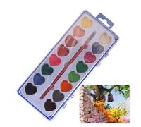 Set Di Pittura Ad Acquerello: Palette A Forma Di Cuore 12 Pezzi, Morbido E Delicato, Carino Set Di Pittura Artistica Per San Valentino, Compleanno, Progresso Di Apprendimento Quotidiano, Vacac