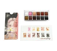 Set di pittura ad acquerello Pitture Solide Pigmento 12 Colori Della Pelle Non Fading Miscelabile Per Arte Cinese Disegno Nail Art Artista Vernici In Scatola Portatile Set Da Viaggio Per Artisti