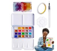 Set di pittura ad, colori metallizzati, set di acquerelli da viaggio, set di colori ad acqua in polvere minerale perla, pigmenti artistici, 20 colori forestali che cambiano colore, set per
