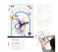 Set di pittura ad, set da viaggio ad, set di pittura a colori d'acqua da viaggio con tavolozza e pennello - Kit di pittura in miniatura a tre persiane portatile, fornisce