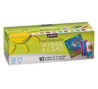 Set Di Pittura In Vetro Pebeo Vitrail A Base D'Acqua 10 X 45Ml