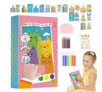 Set Di Pittura Per Bambini S?ratch art - Kit Artistico Scratch Dot | Magici: Creazioni Con La Carta | 20 Disegni, 7 Colori, 6 Penne Ad, Adesivi, Raschietto, Per Regali Di