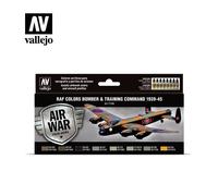Set Di Pittura Raf Colors Bomber & Training Air Command 39/45 VALLEJO 8x17ml 7