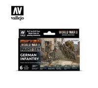 Set Di Pittura Seconda Guerra Mondiale Fanteria Tedesca VALLEJO 6x17ml 70206 IN