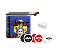 Set di pittura viso e corpo | 3 colori per il viso con pennello e - trucco cosplay per teatro artistico, feste di Halloween, cosplay
